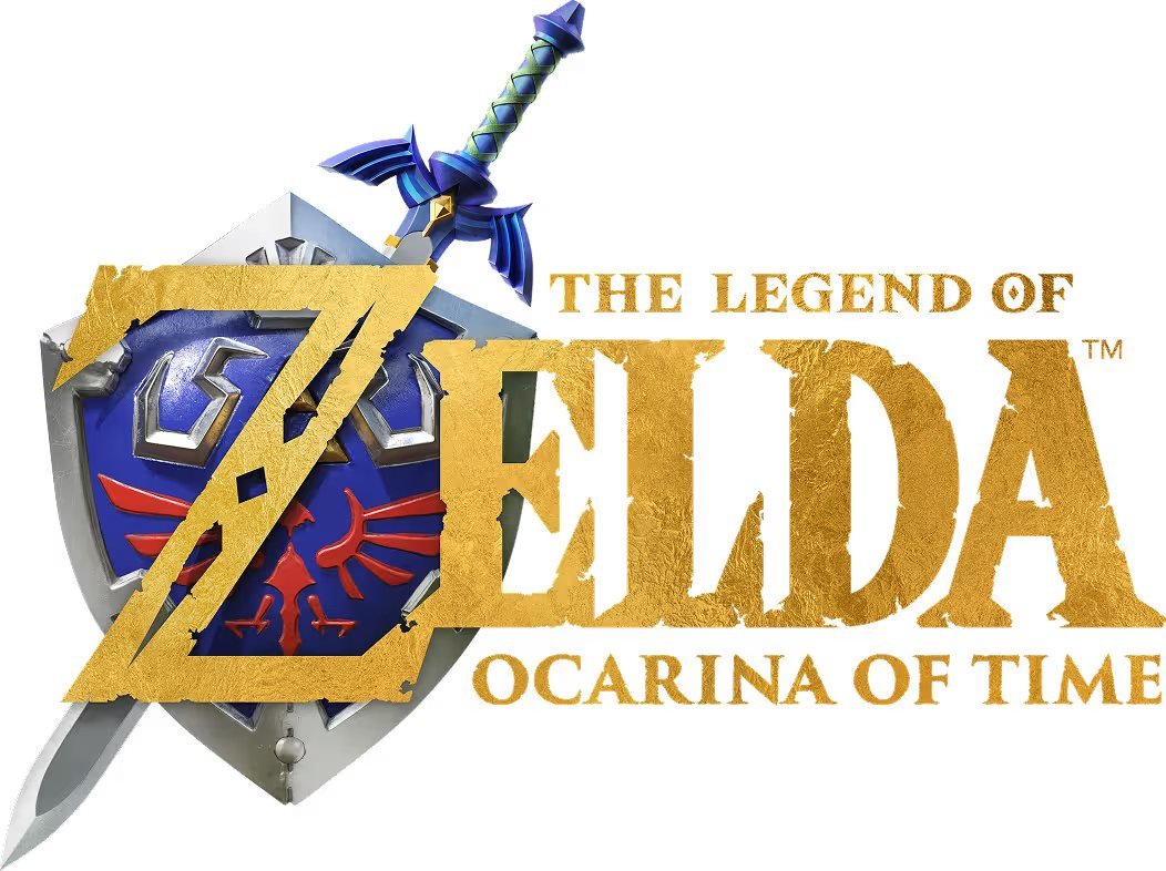 Videojuego The Legend of Zelda: Ocarina of Time con escudo y espada.