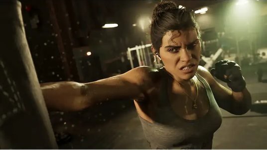 Imagen de videojuego con personaje femenino entrenando, sin texto visible.