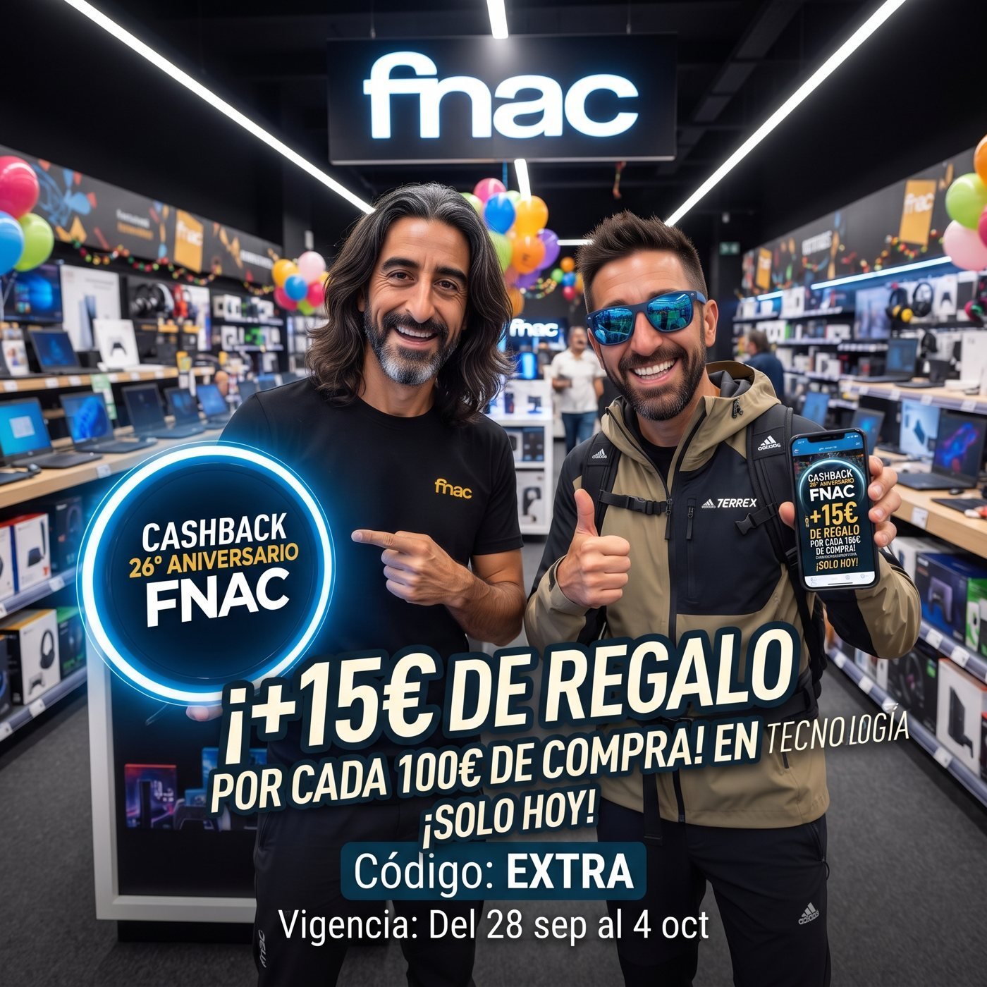 15€ DE REGALO POR CADA 100€ GASTADOS - FNAC GAMING Y TECNOLOGÍA