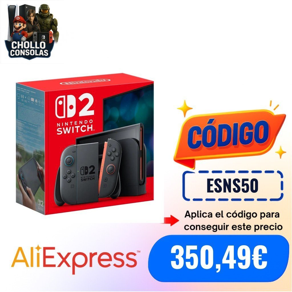 La Switch 2 europea, a 350,49 € con cupón en agosto